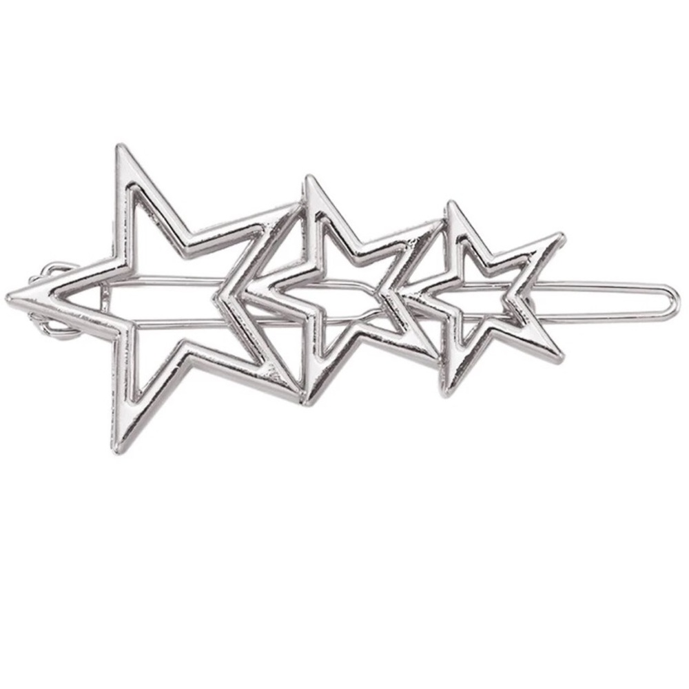 π New Silver Stars Hair Pin Accessory - Picture 3 of 4